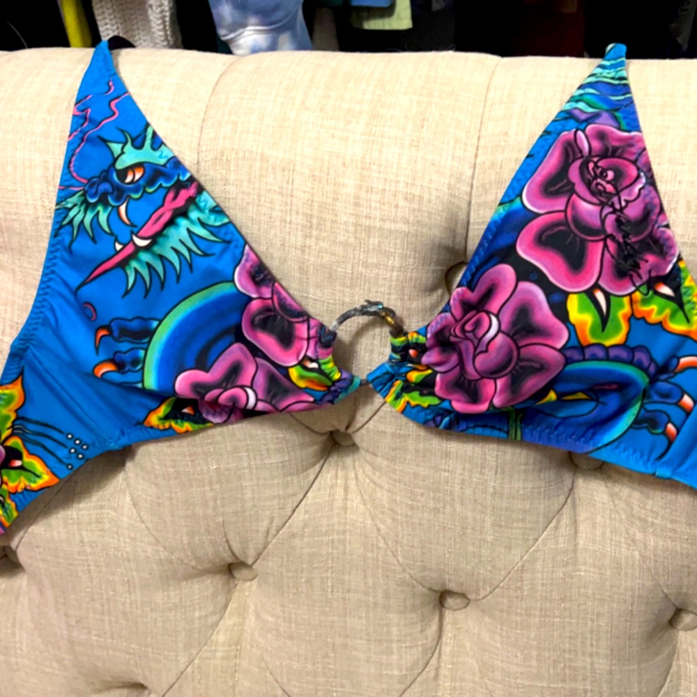 Ed Hardy Women’s bikini top brand new size large